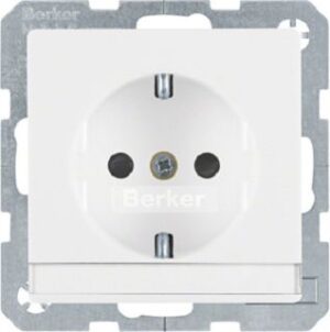 Berker SCHUKO-Steckdose mit Beschriftungsfeld 41496089 – Bild 1