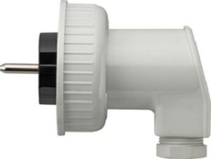 Gira SCHUKO-Stecker Bajonettverschluss WD-AP grau IP66 für SCHUKO-Steckdose 002031 – Bild 1