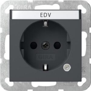 Gira SCHUKO-Steckdose Kontroll + BSF System 55 Anthrazit 445228 – Bild 1