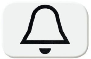 Busch-Jaeger Tastersymbol 2520- Klingel Reflex SI alpinweiss 2525KI-214 – Bild 1