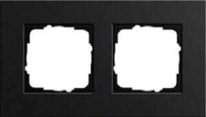 Gira Abdeckrahmen 2-fach Esprit Aluminium schwarz 0212126 – Bild 1