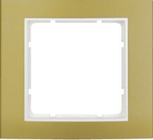 Berker Rahmen gold polarweiß 1-fach 10113046 – Bild 1