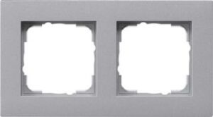 Gira Abdeckrahmen 2-fach flach E2 Aluminium 0212255 – Bild 1