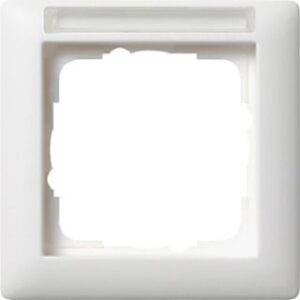 Gira Rahmen 1-fach mit Schriftfeld Standard 55 reinweiss 109127 – Bild 1