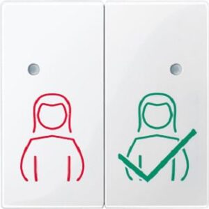 Merten Tastfläche 2-fach für Ruf-Abstelltaster polarws glänz. MEG4842-0319 – Bild 1