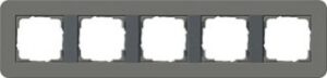 Gira Abdeckrahmen 5-fach E3 Dklgrau/Anthrazit 0215423 – Bild 1