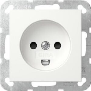 Gira Steckdose Dänisch SH System 55 Reinweiß 442203 – Bild 1