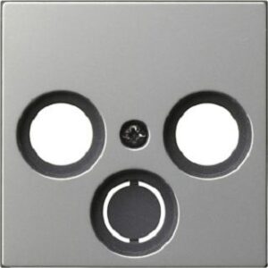 Gira Abdeckung Koaxial-AntennenSteckdose System 55 Edelstahl 0869600 – Bild 1