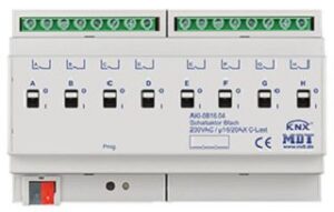 MDT Schaltaktor 8-fach REG 230VAC C-Last Industrie 200µF 8TE AKI-0816.04 – Bild 1