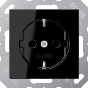 Jung SCHUKO Steckdose o.Kralle schwarz A1520NBFSW – Bild 1