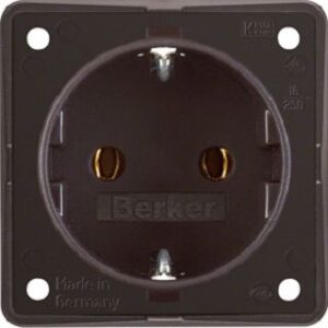 Berker Schuko-Steckdose braun mit Steckklemmen 947782501 – Bild 1