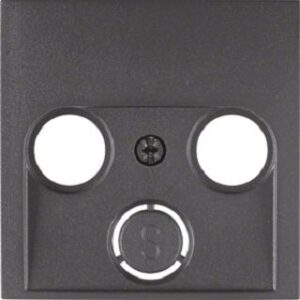 Berker Zentralstück anthrazit für Antennendose 2-3 Loch 12031606 – Bild 1