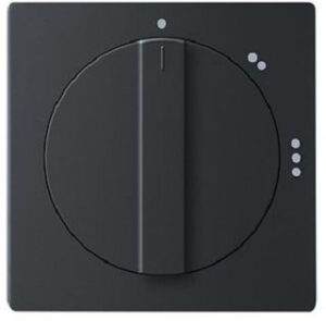 Busch-Jaeger Zentralscheibe 1-fach future linear schwarz-matt mit Drehgriff 2542DR/02-885 – Bild 1