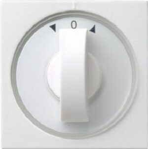 Gira Abdeckung mit Knebel System 55 reinweiß seidenmatt Zeitschalter 066627 – Bild 1