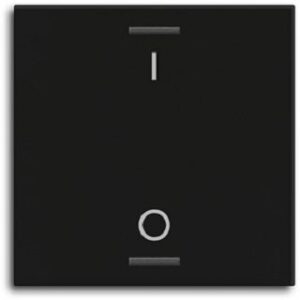 MDT MDT Wippe für KNX Taster Light 55 1-fach, Schwarz matt, Schalten BE-TAL55W106.B1 – Bild 1
