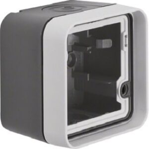 Berker Gehäuse mit Rahmen Leitungseinführung lichtgrau 6118913505 – Bild 1