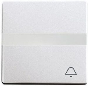 Busch-Jaeger Wippe Symbol Klingel mit Beschriftung future linear alusilber 1764NLI/KI-83 – Bild 1