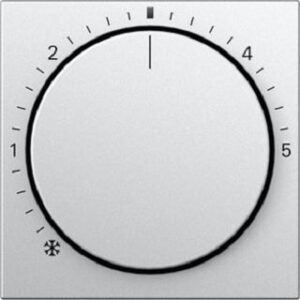 Gira Abdeckung für Raumtemperaturregler Drehknopf System 55 Aluminium 270226 – Bild 1