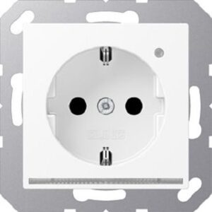 Jung SCHUKO® Steckdose mit LED-Orientier ungslicht, 16 A 250 V ~, Berührungsschut A1520-OWWMLNW – Bild 1