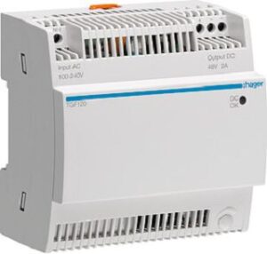 Hager Spannungsversorg. für PoE-Switch, 2 A/48V TGF120 – Bild 1