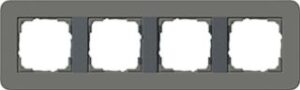 Gira Abdeckrahmen 4-fach E3 Dklgrau/Anthrazit 0214423 – Bild 1