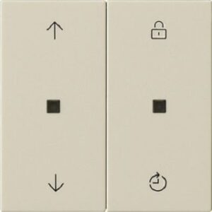 Gira eNet Funk Bedienaufsatz Memory Pfeile System 55 cremeweiß glänzend 549201 – Bild 1