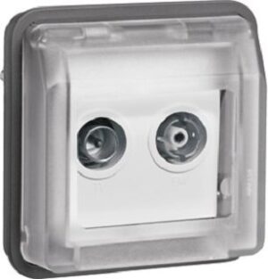 Berker Antennen-Steckdoseneinsatz lichtgrau matt 12033545 – Bild 1