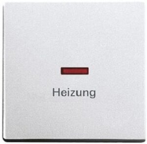 Busch-Jaeger Wippe mit Aufdruck Heizung alusilber kleine rote Kalotte 1789H-83 – Bild 1