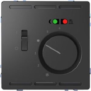 Merten Fb-Regler 230V mit Schalter und Zentralplatte Anthrazit MEG5764-6034 – Bild 1