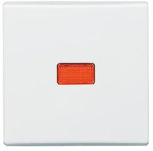 Busch-Jaeger Wippe rote Kalotte IP44 Allwetter alpinweiss 2107-34 – Bild 1