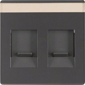 Berker Zentralstück anthrazit samt mit Staubschutzs. 11816086 – Bild 1