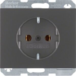 Berker SCHUKO-Steckdose anthrazit matt, lack 41157006 – Bild 1