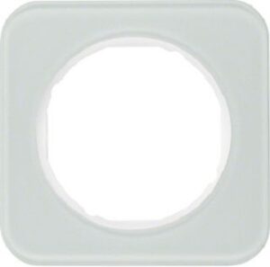Berker Rahmen Glas polarweiß 1-fach, rund 10112109 – Bild 1