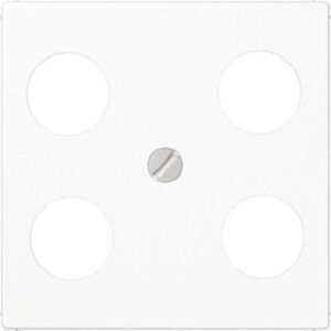 Jung Abdeckung 4-Loch Sat-TV Hirschmann alpinweiss A561-4SAT1WW – Bild 1