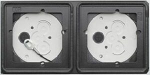 Gira AP-Gehäuse 2 Module 1x2 System 106 Verkehrsweiss 106,5x213x25,3 5502902 – Bild 1