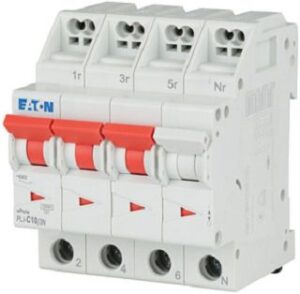 Eaton (Installation) Leitungsschutzschalter C 10A, 3p+N Steckkl. PLI-C10/3N – Bild 1