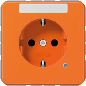 Jung SCHUKO Steckdose, 16 A 250 V ~, ohn e Krallen, mit Funktionsanzeige, mit Sch CD1520BFNAKOO – Bild 1