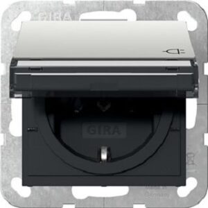 Gira SCHUKO-Steckdose KD + BSF System 55 Edelstahl 4410600 – Bild 1