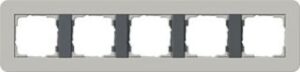 Gira Abdeckrahmen 5-fach E3 Grau/Anthrazit 0215422 – Bild 1