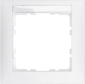Berker Rahmen 1-fach polarweiß matt mit Beschriftungsfeld 10119919 – Bild 1