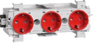 Hager Steckdose 3f frontrast. WA-Steck-/Klemmtechnik rot GS30013020 – Bild 1