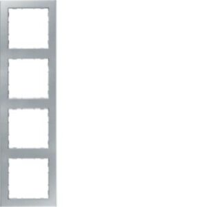 Hager Rahmen 4-fach PUR silber WYR146 – Bild 1