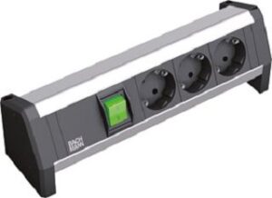 Bachmann DESK-Steckdosenleiste 3xSchuko 1xSchalter 3,0m 339.1001 – Bild 1