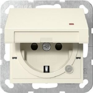 Gira SCHUKO-Steckdose KD Kontroll+SH System 55 Cremeweiß 455201 – Bild 1
