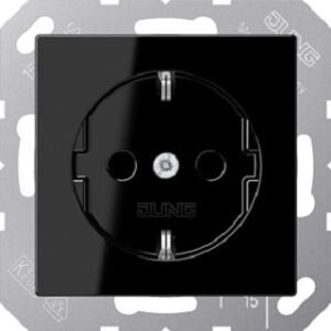 Jung SCHUKO Steckdose, 16 A 250 V ~, Ser ie A, schwarz A1521BFSW – Bild 1