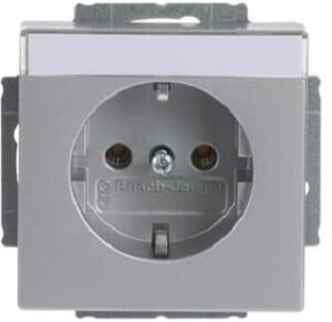 Busch-Jaeger SCHUKO-Steckdose Einsatz mit Beschriftungsfeld future linear alusil 20EUN-83 – Bild 1