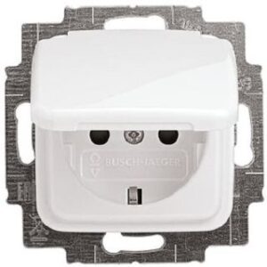 Busch-Jaeger Steckdosen-Einsatz Reflex SI alpin-ws 16A Klappdeckel 20EUKB-214 – Bild 1