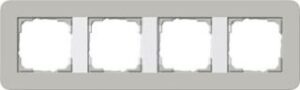 Gira Abdeckrahmen 4-fach E3 Grau/Reinweiss glänzend 0214412 – Bild 1