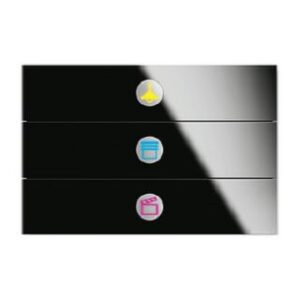 Busch-Jaeger Bedienelement 3-fach priOn Glas schwarz 6342-825-101-500 – Bild 1