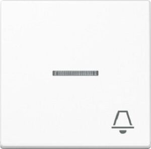 Jung Wippe mit Symbol Klingel alpinweiss A590KO5KWW – Bild 1